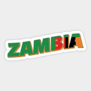 Zambia vintage style retro souvenir Sticker